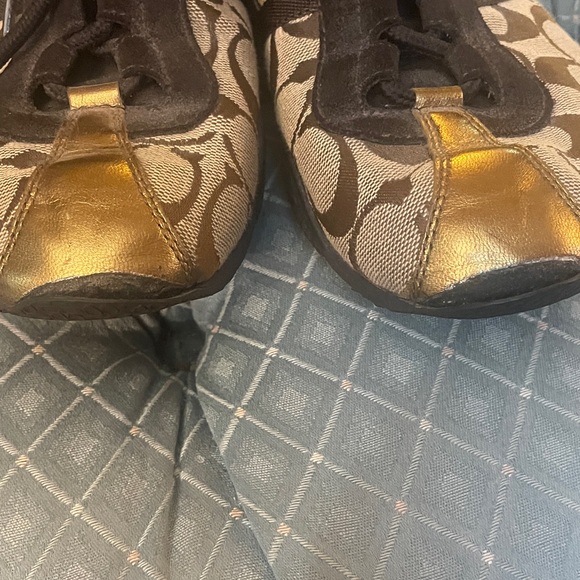 Coach Brown and Gold Women's Sneakers - Picture 12 of 12